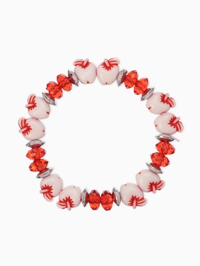 Браслет «Выбражулька» яблочки, красный, d=6 см