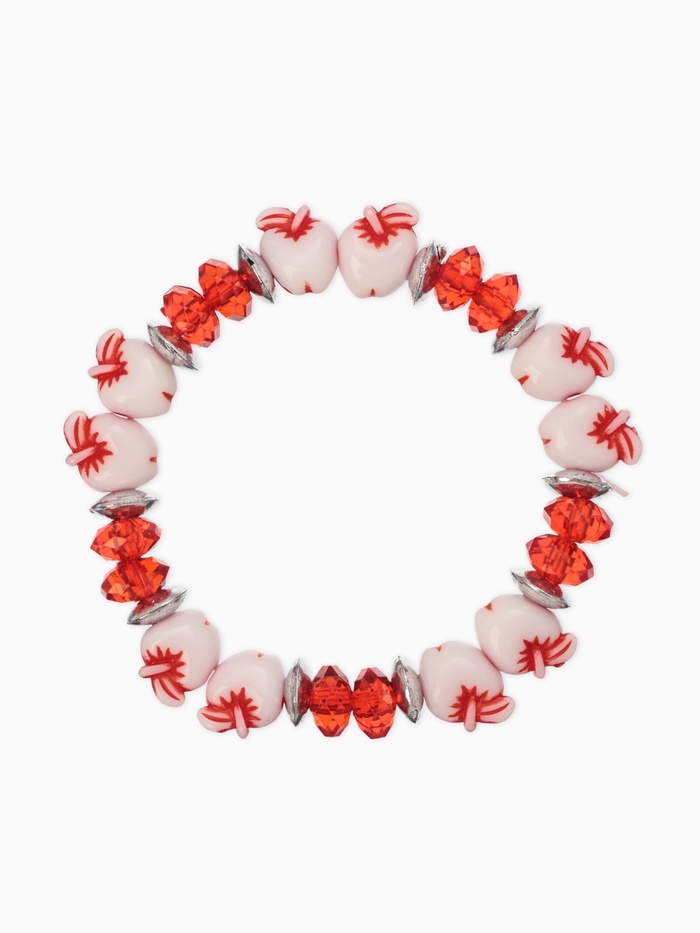 Браслет «Выбражулька» яблочки, красный, d=6 см