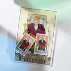 Серьги акрил «Таро» император, цветные в серебре - фото 8696393