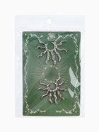 Серьги металл «Лучики» солнца, цвет серебро - фото 65390514