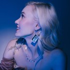 Серьги акрил «Таро» верховная жрица, цветные в серебре - фото 23756902