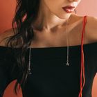 Кулон «Полумесяц и звезда», цвет серебро, 61 см - фото 23896100