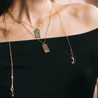 Кулон «Полумесяц и звезда», цвет золото, 61 см - фото 23896101