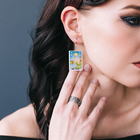 Кольцо «Солнце и полумесяц», цвет чернёное серебро, 18 размер - фото 23889804