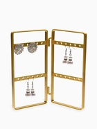 Подставка-книжка под серьги QF, 2 секции, 2 ряда, 16×20×2 см, цвет золотой - Фото 1