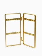 Подставка-книжка под серьги QF, 2 секции, 2 ряда, 16×20×2 см, цвет золотой - Фото 3