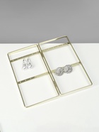 Подставка-книжка под серьги QF, 2 секции, 2 ряда, 16×20×2 см, цвет золотой - Фото 5