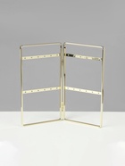 Подставка-книжка под серьги QF, 2 секции, 2 ряда, 16×20×2 см, цвет золотой - Фото 6