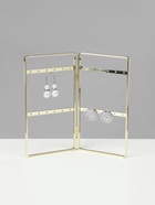 Подставка-книжка под серьги QF, 2 секции, 2 ряда, 16×20×2 см, цвет золотой - Фото 7