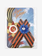 Георгиевская лента на 9 мая «С Днём Победы», с булавкой и синим цветком  (артикул 9285922)  большой выбор товаров оптом и в розницу по низким ценам с доставкой