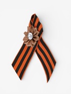 Георгиевская лента на 9 мая «С Днём Победы», на магните, коричневый цветок - Фото 3