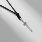 Кулон-амулет «Рунический меч», цвет чернёное серебро на чёрном шнурке, 46 см - Фото 1