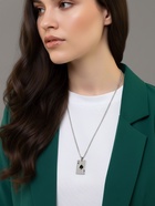 Кулон «Карта» туз пики, цвет чёрно-белый в серебре, 70 см - Фото 2