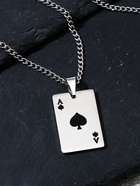 Кулон «Карта» туз пики, цвет чёрно-белый в серебре, 70 см - Фото 5