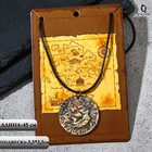 Кулон унисекс «Монета» с черепом, цвет чернёное золото на чёрном шнурке, 45 см - фото 10941506