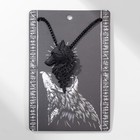 Кулон унисекс "Волк" профиль, цвет чернёное серебро, 60см - фото 784260