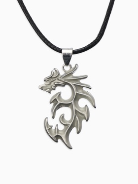 Кулон унисекс «Дракон», светящийся, цвет серебро на чёрном шнурке, 44 см  (артикул 9364279)  большой выбор товаров оптом и в розницу по низким ценам с доставкой