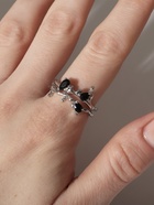 Кольцо «Чары», чёрное в серебре, безразмерное  (артикул 9366338)  большой выбор товаров оптом и в розницу по низким ценам с доставкой