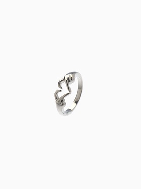 Кольцо «Сердечко» из рук, цвет серебро, безразмерное 9399564