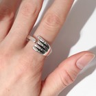 Кольцо «Захват», цвет чернёное серебро, безразмерное - фото 8200943
