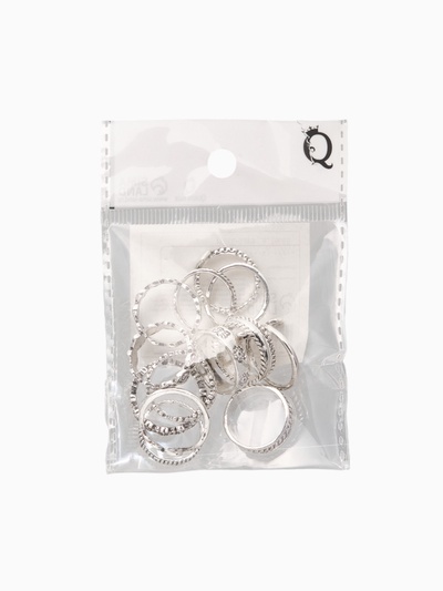 Кольца набор 13 штук «Ассорти» цветы, змея, размер МИКС, цвет чернёное серебро