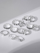 Кольца набор 13 штук «Ассорти» цветы, змея, размер МИКС, цвет чернёное серебро - Фото 4