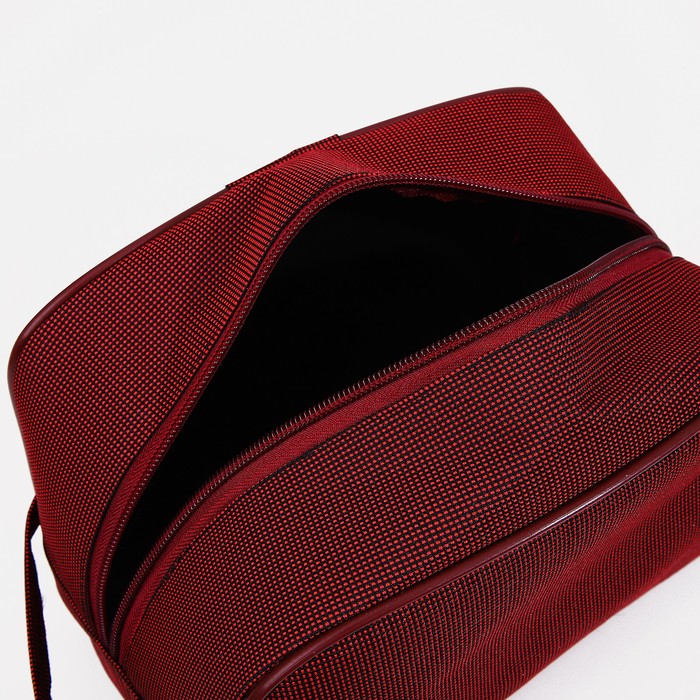 Косметичка на молнии, цвет красный 33989