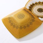 Набор тарелок «Мехенди», 2 предмета: d=28.5 см, d=30.5 см, цвет бежевый с чёрным и золотым, стекло - Фото 3