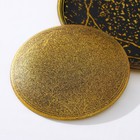 Набор столовый «Камень», 7 предметов: d=30 см - 1 шт, d=18 см - 6 шт, цвет чёрный с золотым - Фото 3