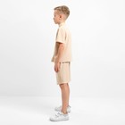Комплект для мальчика (рубашка, шорты) MINAKU цвет бежевый, рост 158 - Фото 2