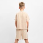 Комплект для мальчика (рубашка, шорты) MINAKU цвет бежевый, рост 158 - Фото 3