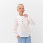 Рубашка для мальчика MINAKU цвет белый, рост 158 - фото 10359292