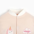 Комбинезон для девочки, цвет розовый/единорог, рост 68 см - фото 42139186