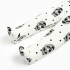 Ползунки детские, цвет белый/енот, рост 68 см 9516869