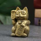 Фигура "Котик денежный" золото, 8х5х5см - Фото 1