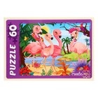 Пазл «Красивые фламинго №3», 60 элементов - фото 24985499