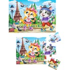 Пазл напольный 4 в 1 «Милые зверята» - фото 25554826