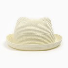 Шляпа женская, цвет молочный, размер 56-58 - фото 25504841