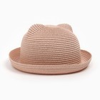 Шляпа женская, цвет пудра, размер 56-58 - фото 321232753