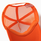 Бейсболка, цвет оранжевый, размер 56-58 - Фото 3