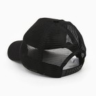 Бейсболка, цвет чёрный, размер 56-58 - Фото 2