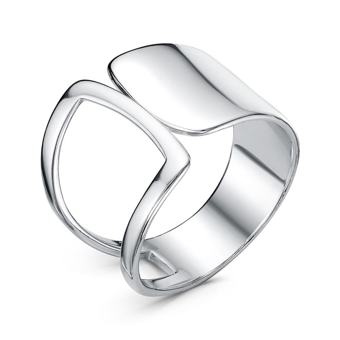 Кольцо «Минимал» асимметрия, родирование, 18 размер - Фото 1