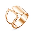 Кольцо «Минимал» асимметрия, розовое золочение, 17 размер - Фото 1