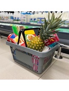 Корзина покупательская пластиковая 20 л, серая - Фото 4