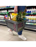 Корзина покупательская пластиковая 20 л, серая - Фото 5