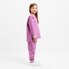 Костюм детский (свитшот, брюки) MINAKU цвет лавандовый, рост 104 см - Фото 2