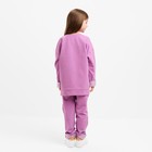 Костюм детский (свитшот, брюки) MINAKU цвет лавандовый, рост 104 см - Фото 3
