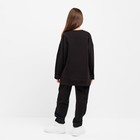 Костюм детский (свитшот, брюки) MINAKU цвет чёрный, рост 140 см - фото 46444986