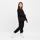 Костюм детский (свитшот, брюки) MINAKU цвет чёрный, рост 158 см - фото 51085070