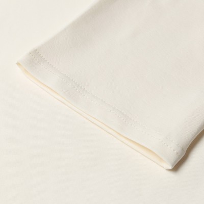 Футболка детская однотонная MINAKU: Basic line, бежевая, рост 116 см